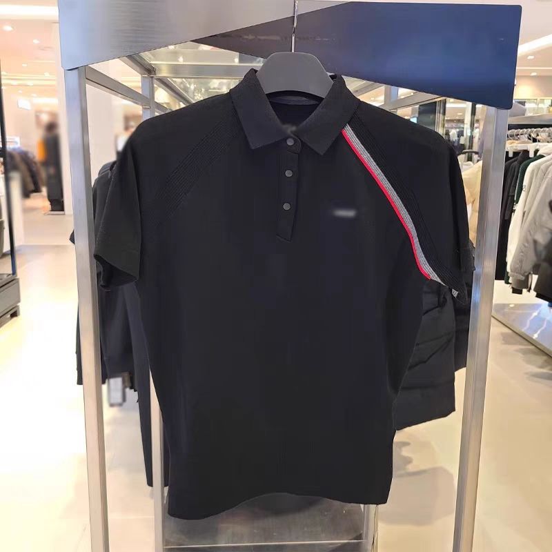 2025 summer golf women's clothing short-sleeved top polo sports zipper T-shirt casual outdoor skirt