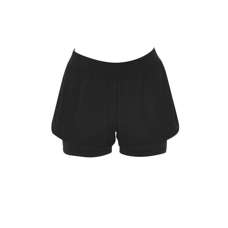 2025 double-layer swimming trunks anti-light women's hot spring flat-angle conservative loose panties beach fitness rafting swimming shorts