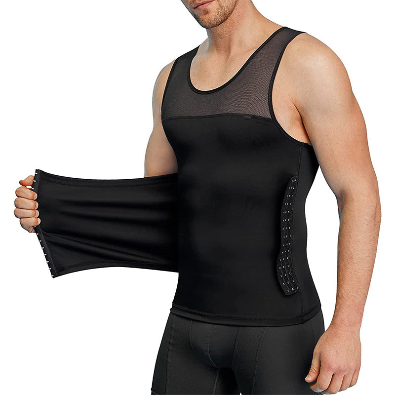 New men's breasted adjustment belly shapewear waist corset chest belly belt styling vest invisible and breathable