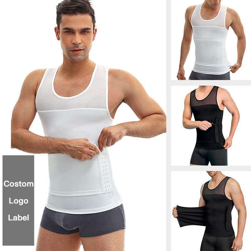 New men's breasted adjustment belly shapewear waist corset chest belly belt styling vest invisible and breathable