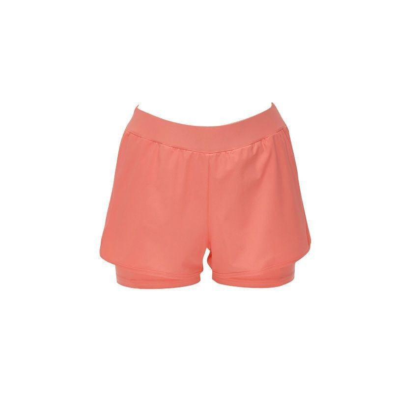 2025 double-layer swimming trunks anti-light women's hot spring flat-angle conservative loose panties beach fitness rafting swimming shorts