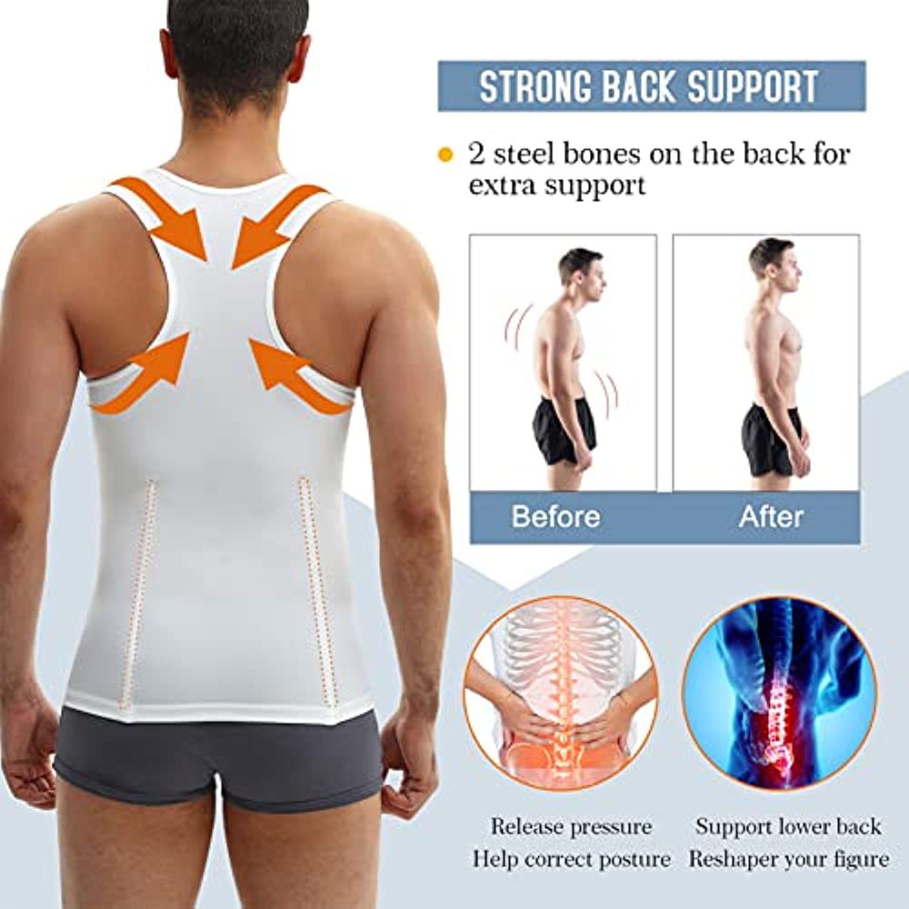 New men's breasted adjustment belly shapewear waist corset chest belly belt styling vest invisible and breathable