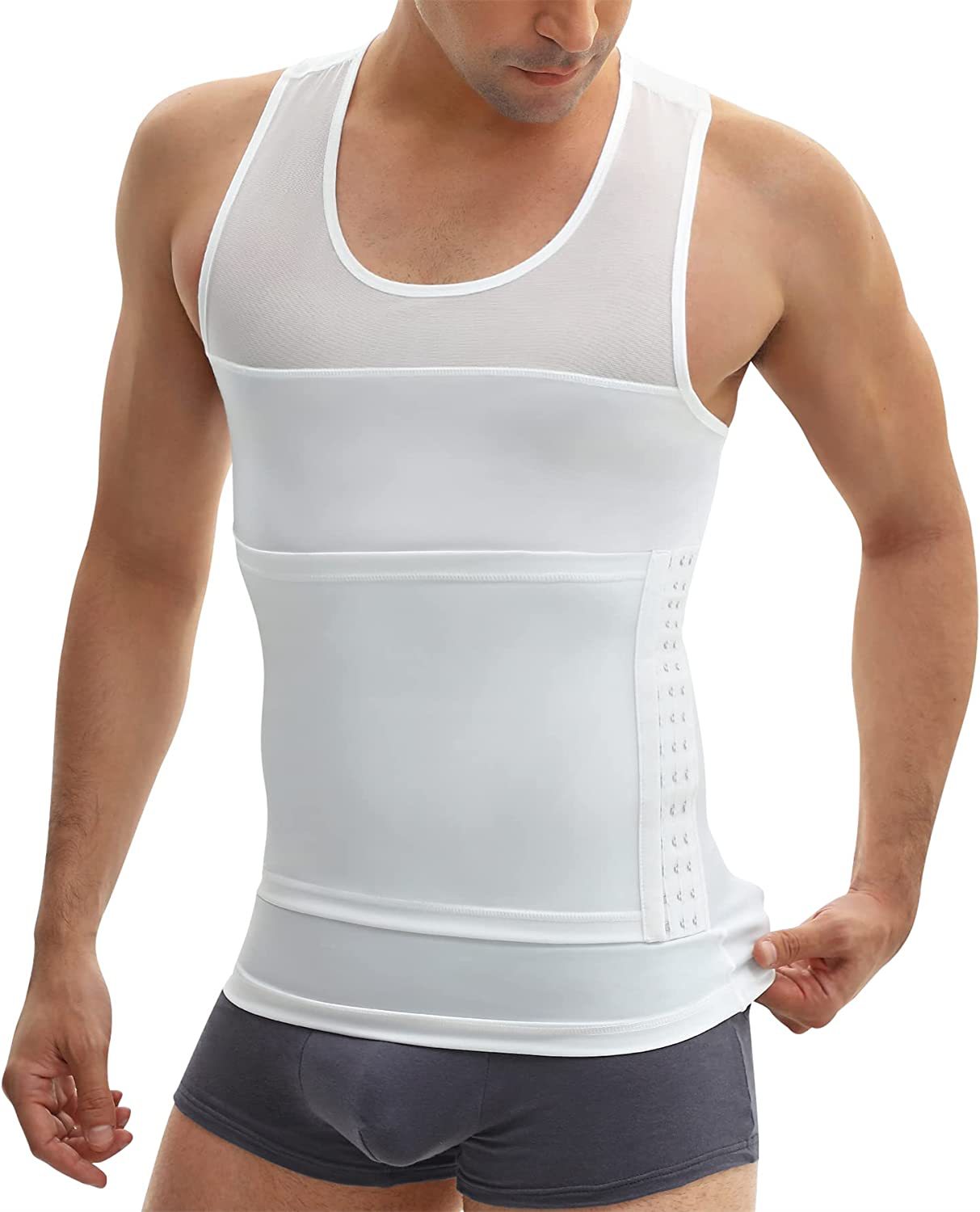 New men's breasted adjustment belly shapewear waist corset chest belly belt styling vest invisible and breathable